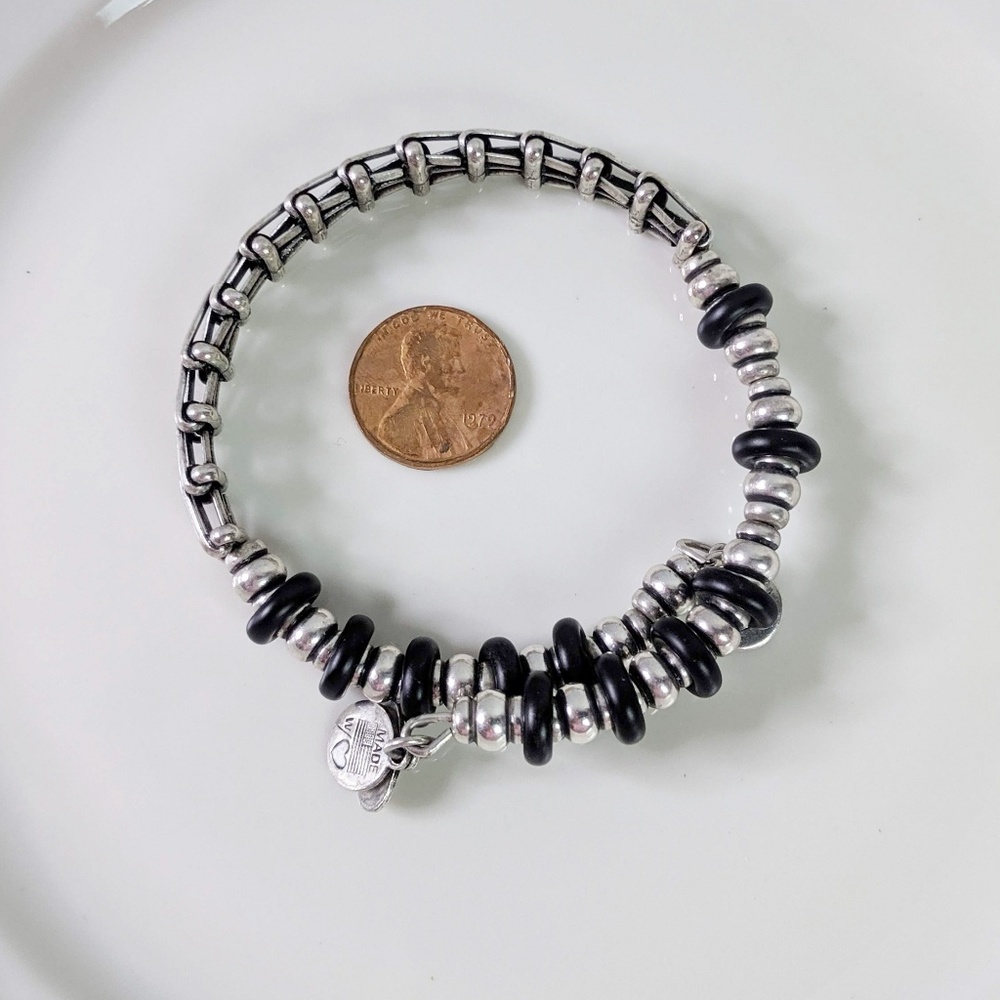 Alex and Ani Jet Fleetwood Black Wrap Bracelet - Picture 7 of 7